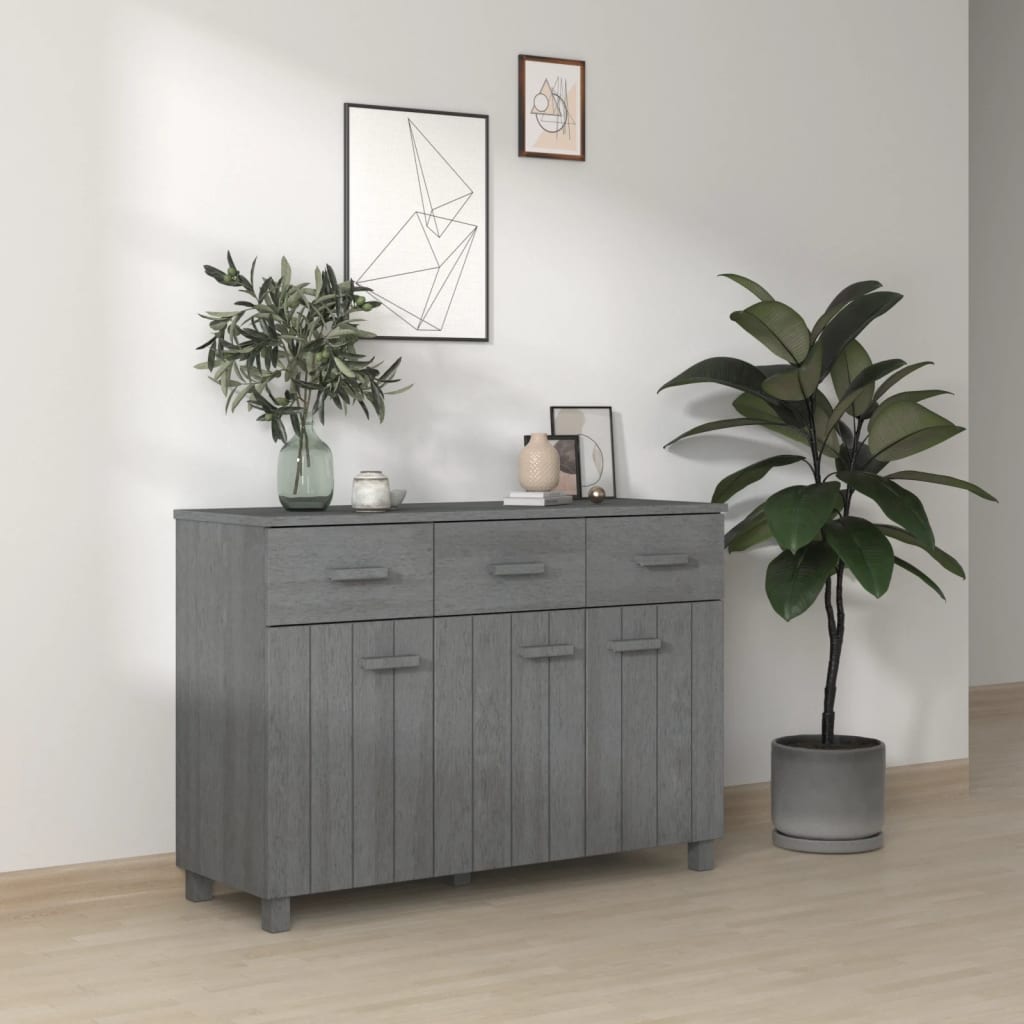 vidaXL Sideboard HAMAR Dark Gray 44.5"x15.7"x31.5" Solid Wood Pine