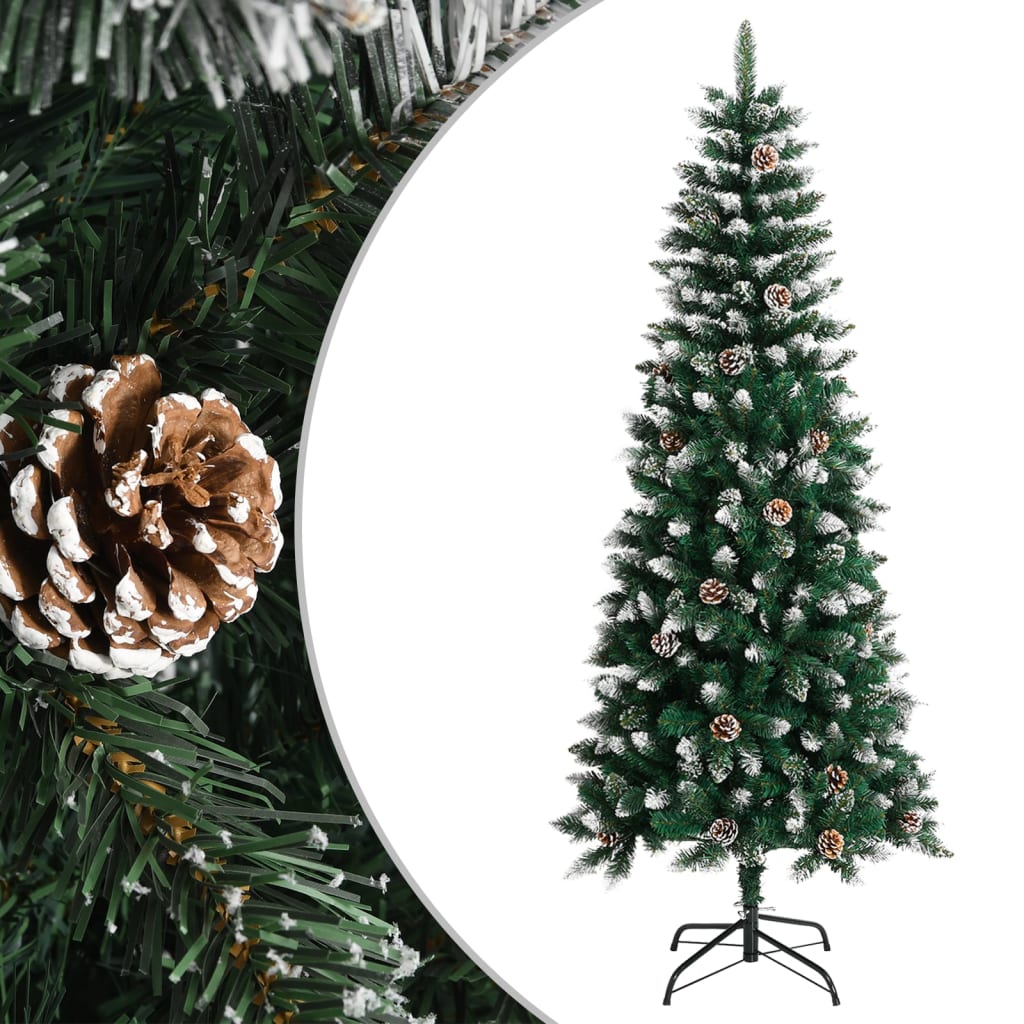 vidaXL Artificial Christmas Tree with Stand Green 70.9" PVC