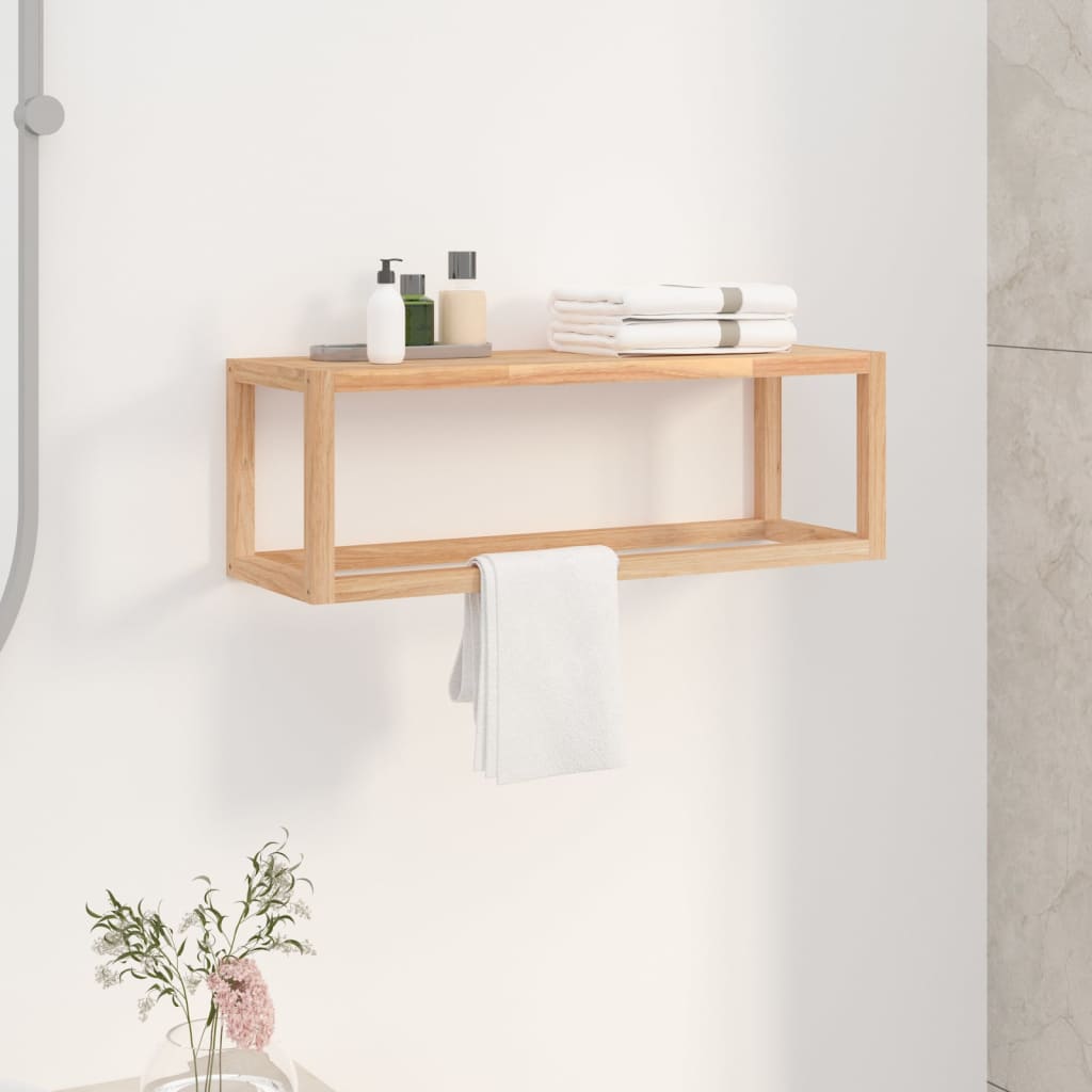 vidaXL Towel Rack 23.6"x7.9"x7.9" Solid Wood Walnut