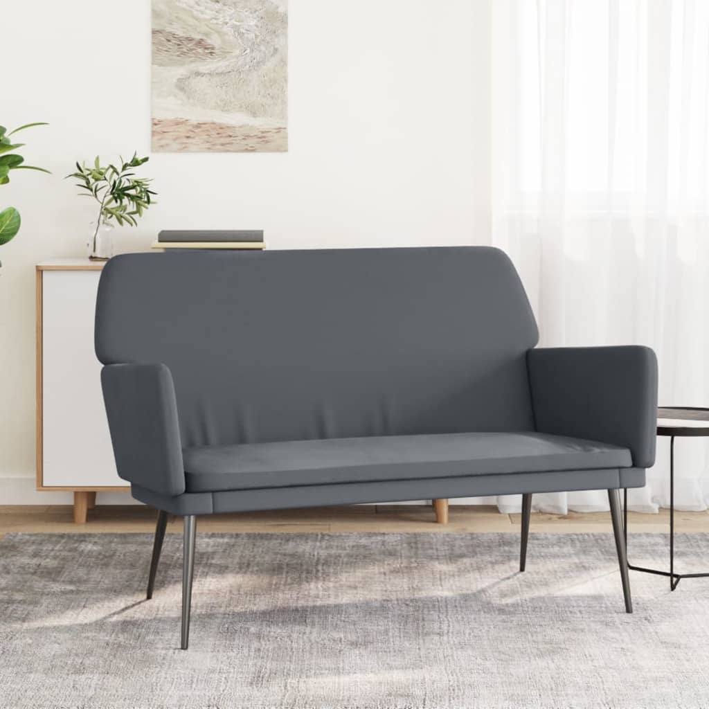 vidaXL Bench Dark Gray 42.5"x31.1"x31.1" Velvet