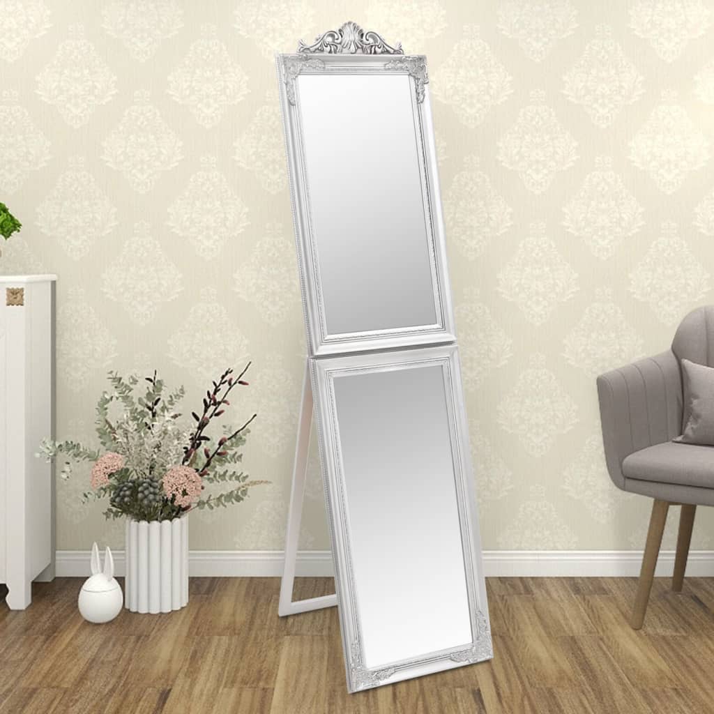 vidaXL Free-Standing Mirror Silver 19.7"x78.7"