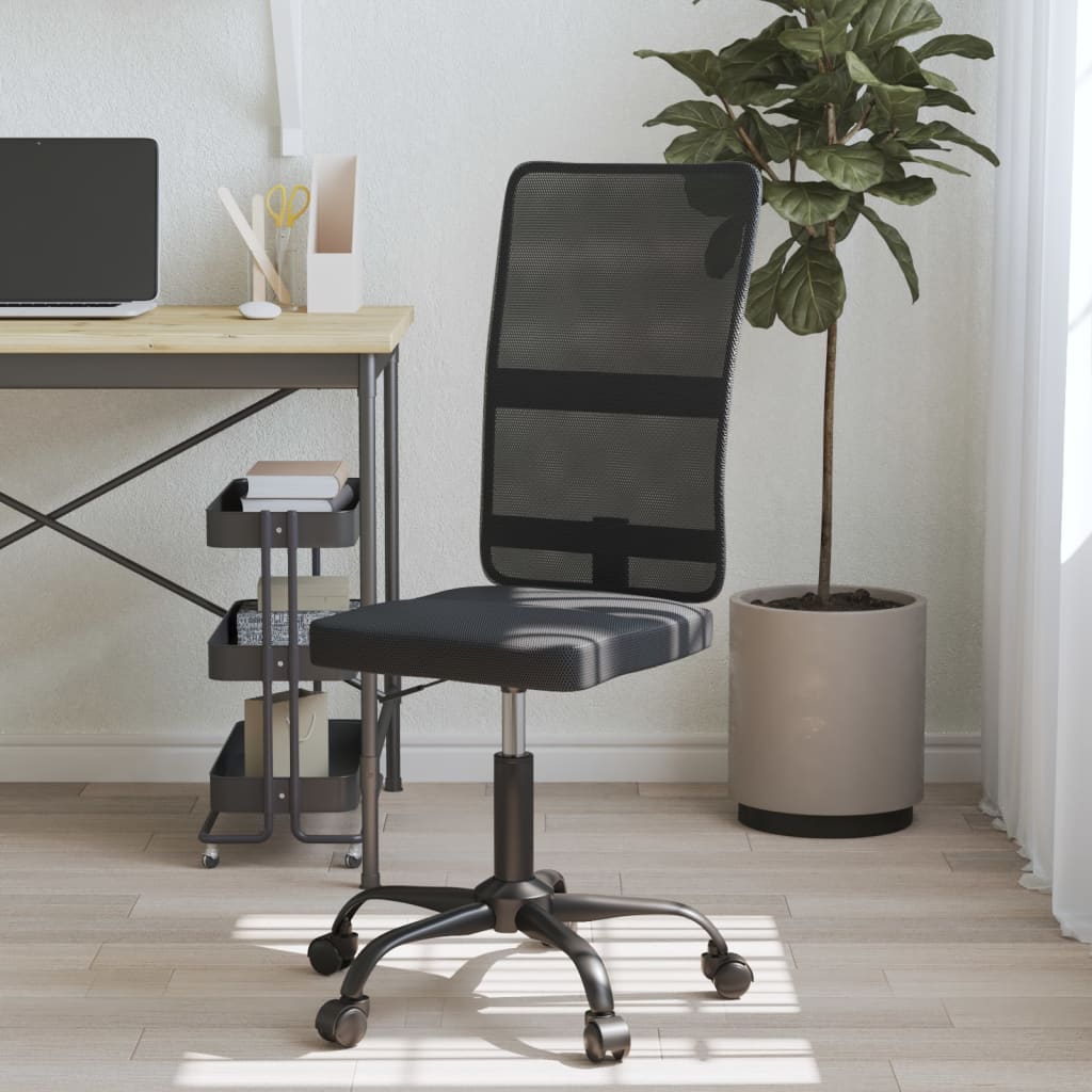 vidaXL Office Chair Black Mesh Fabric