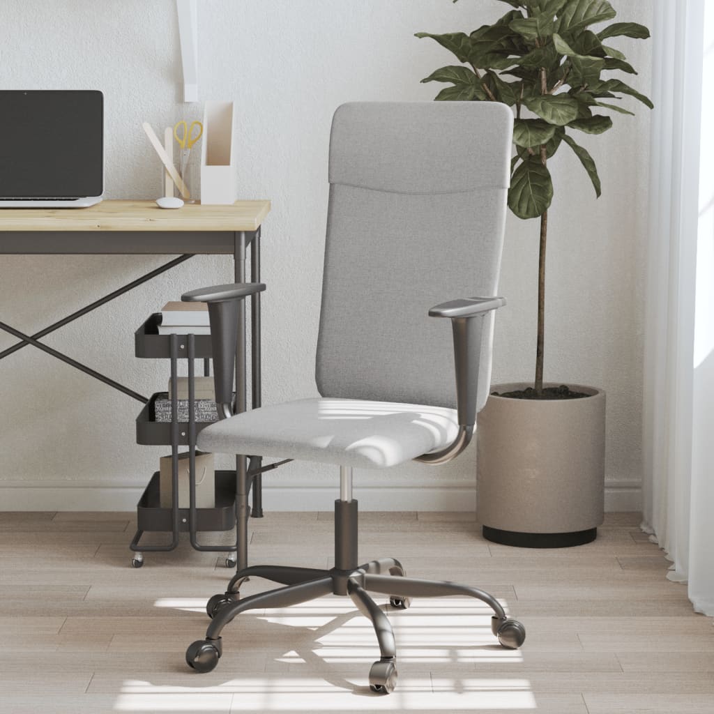 vidaXL Office Chair Light Gray Fabric