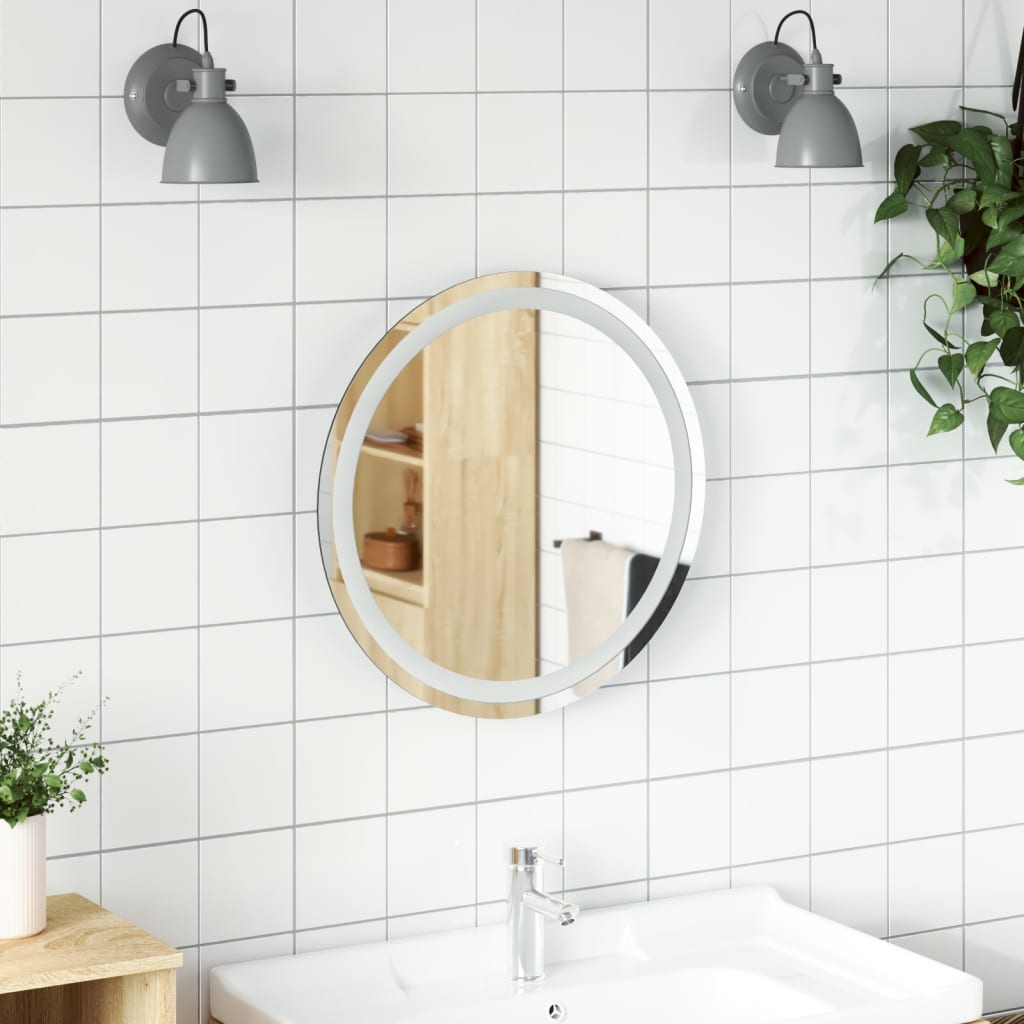 vidaXL LED Bathroom Mirror 19.7" Round