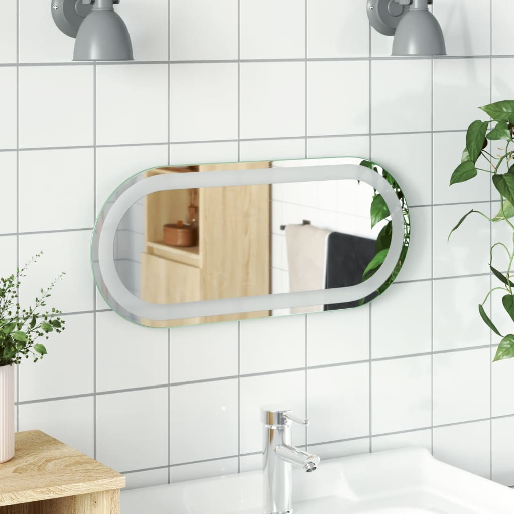 vidaXL LED Bathroom Mirror 23.6"x9.8" Oval