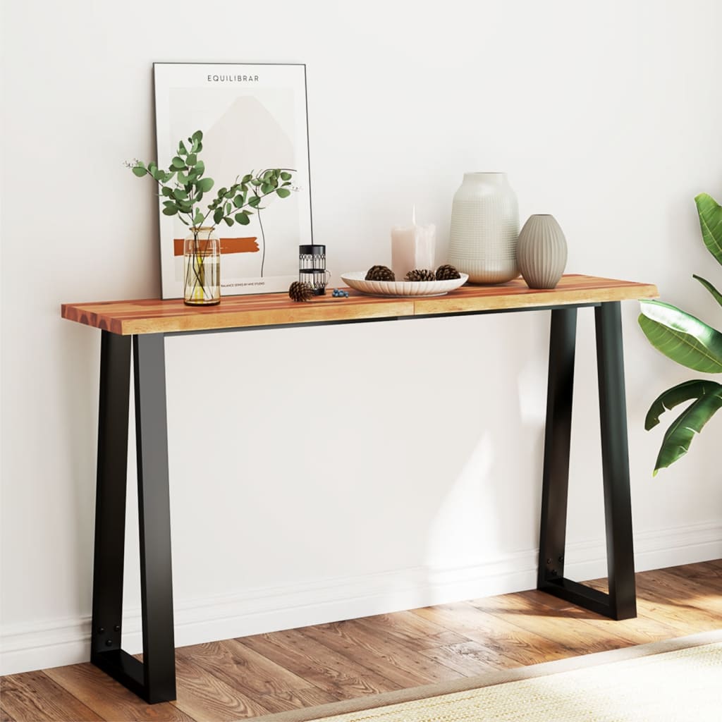 vidaXL Console Table with Live Edge 6.7"x15.7"x31.5" Solid Wood Acacia