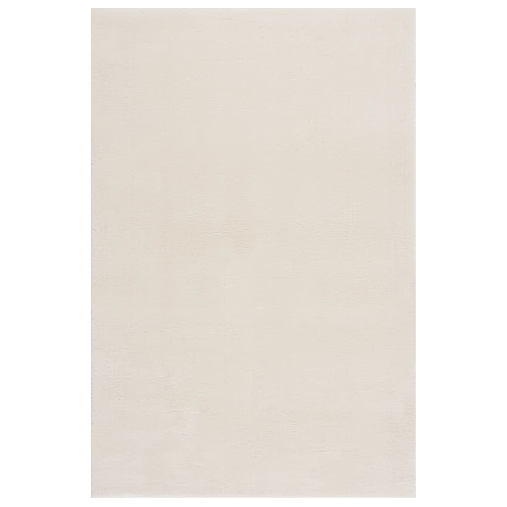 vidaXL Shaggy Rug Cream White 8'x11' Polyester