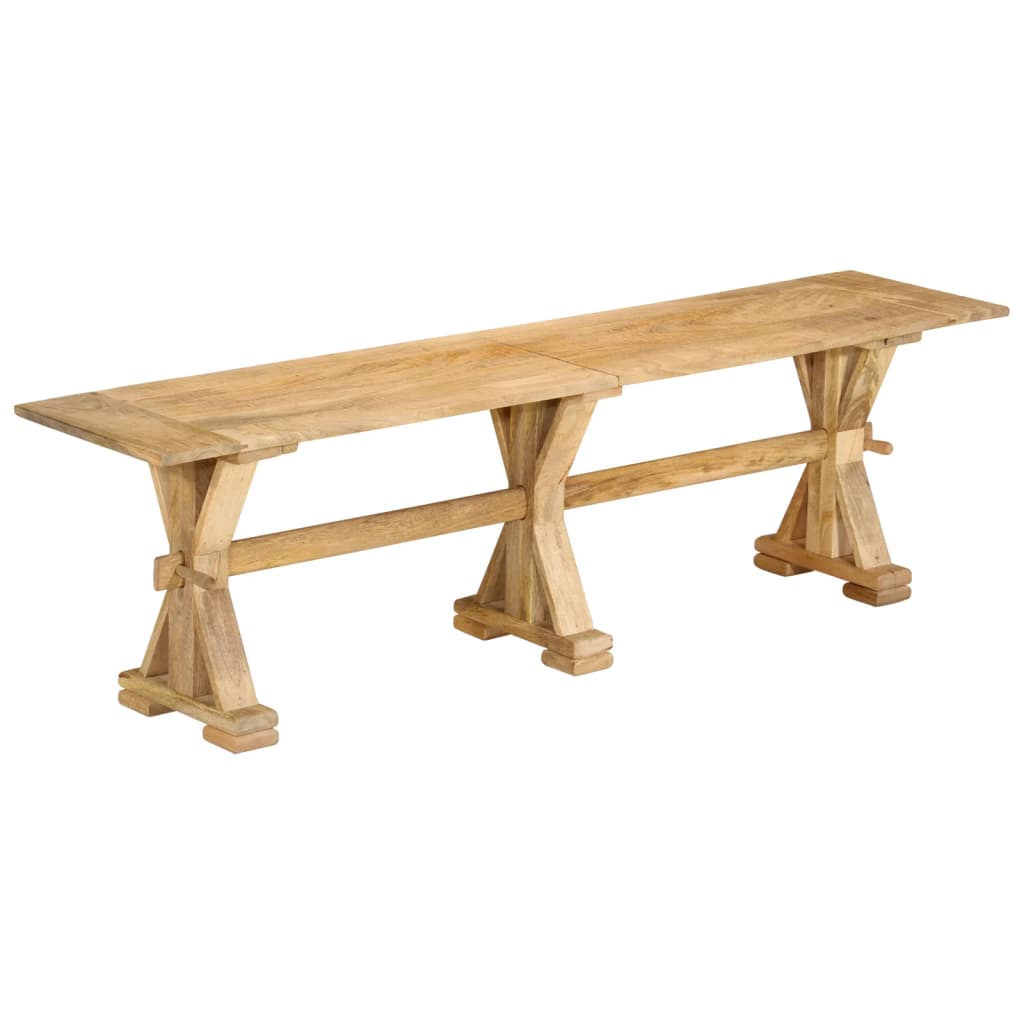 vidaXL Bench 63"x13.8"x17.7" Solid Wood Mango