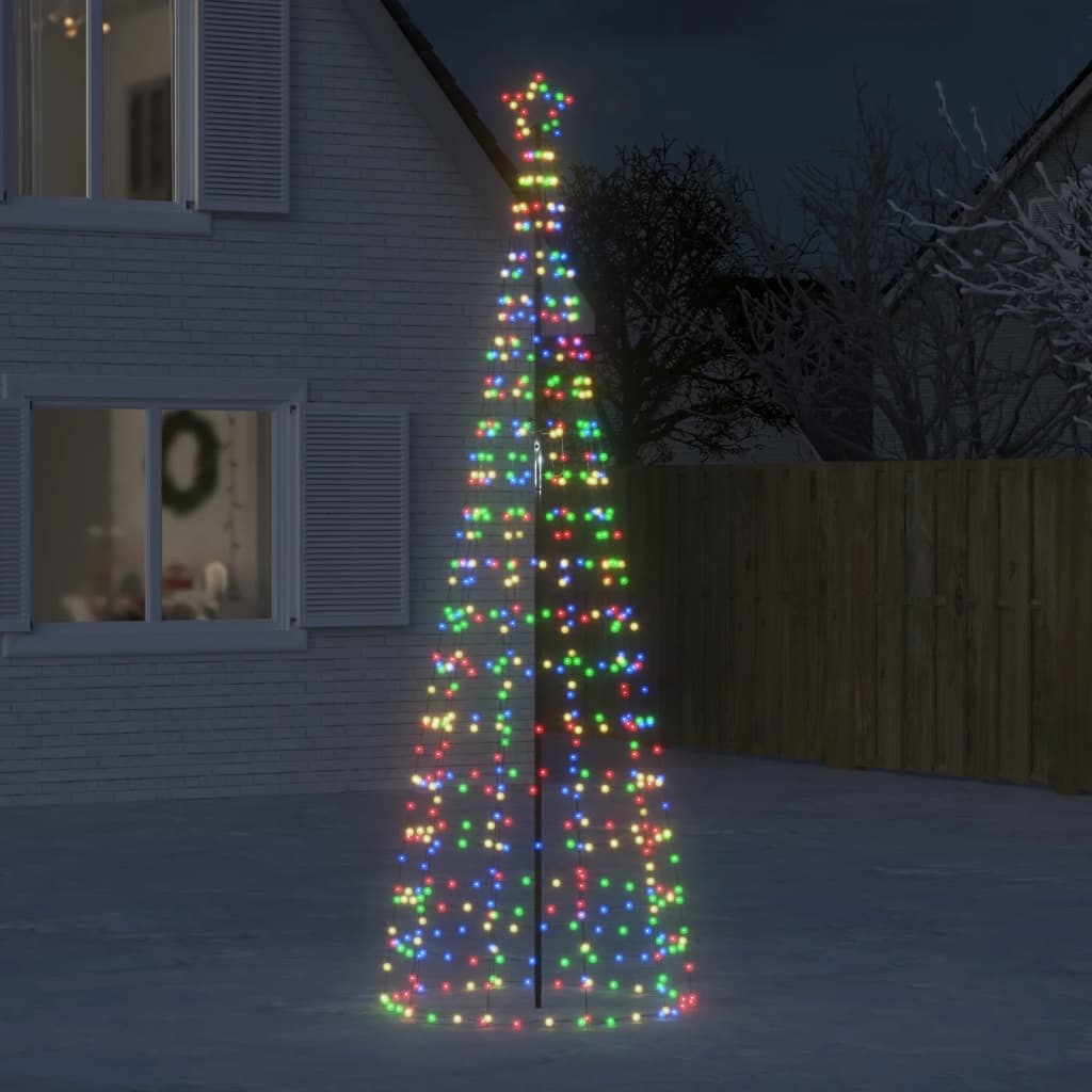 vidaXL Christmas Tree Light with Spikes 570 LEDs Colorful 118.1"