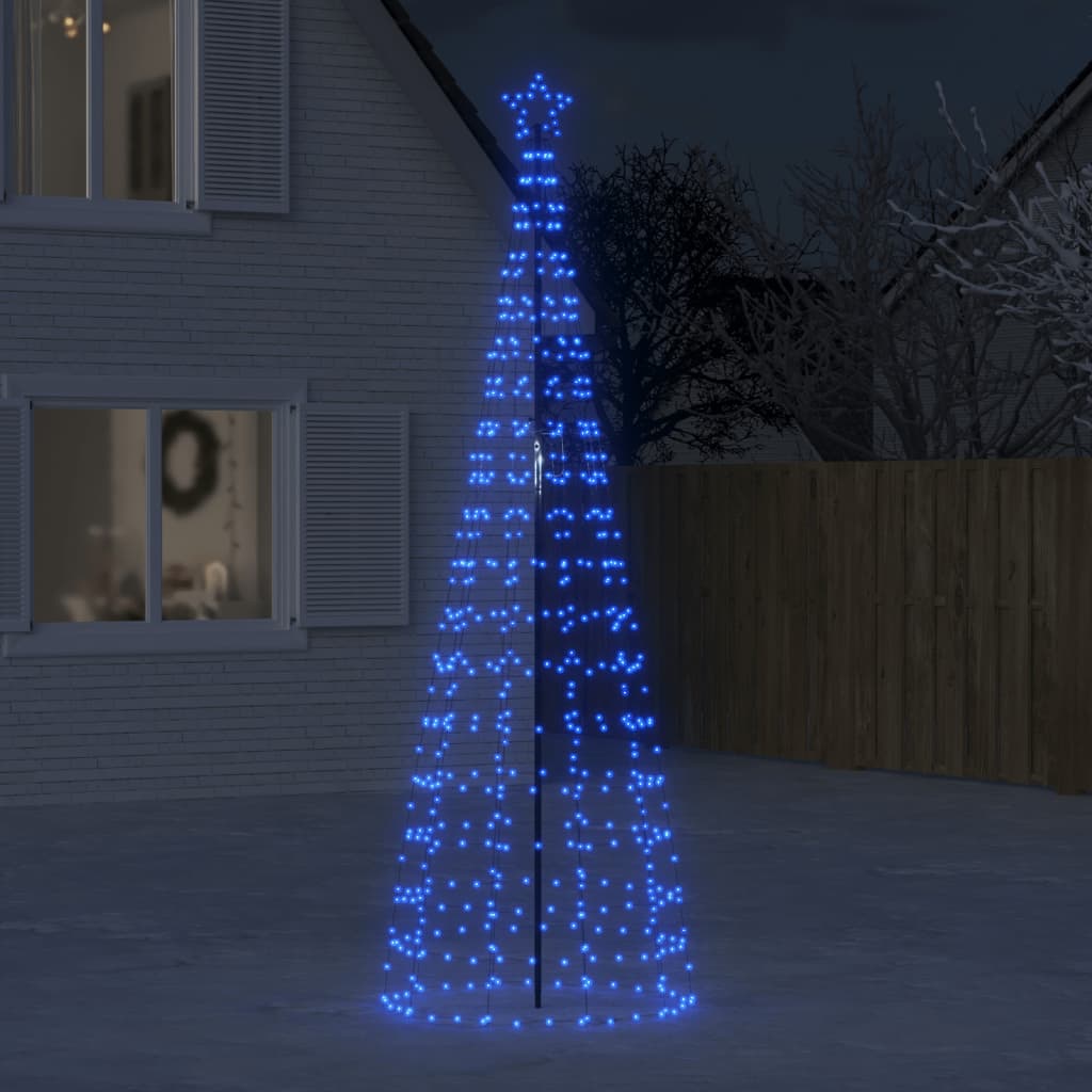 vidaXL Christmas Tree Light with Spikes 570 LEDs Blue 118.1"