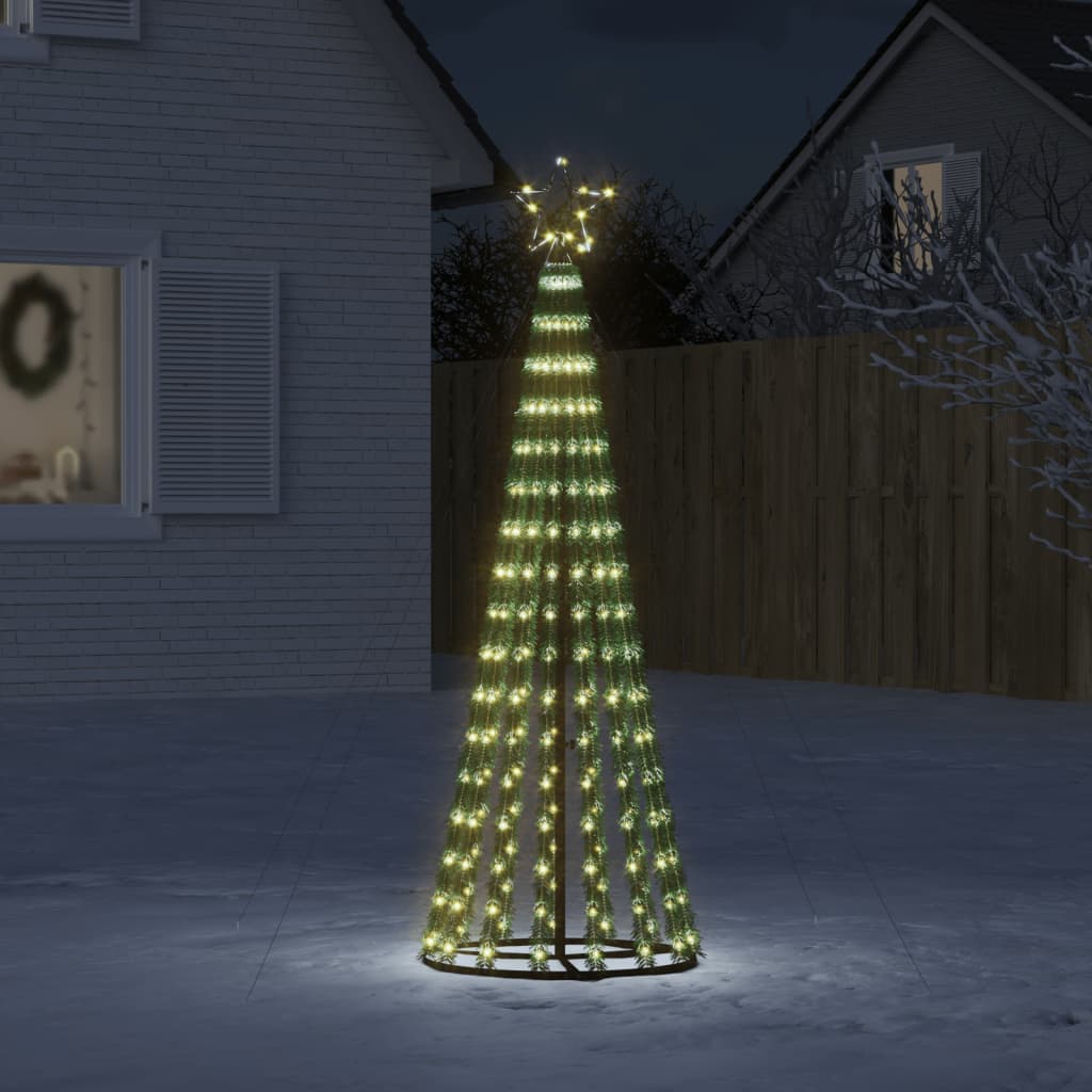 vidaXL Christmas Tree Light Cone 688 LEDs Warm White 118.1"