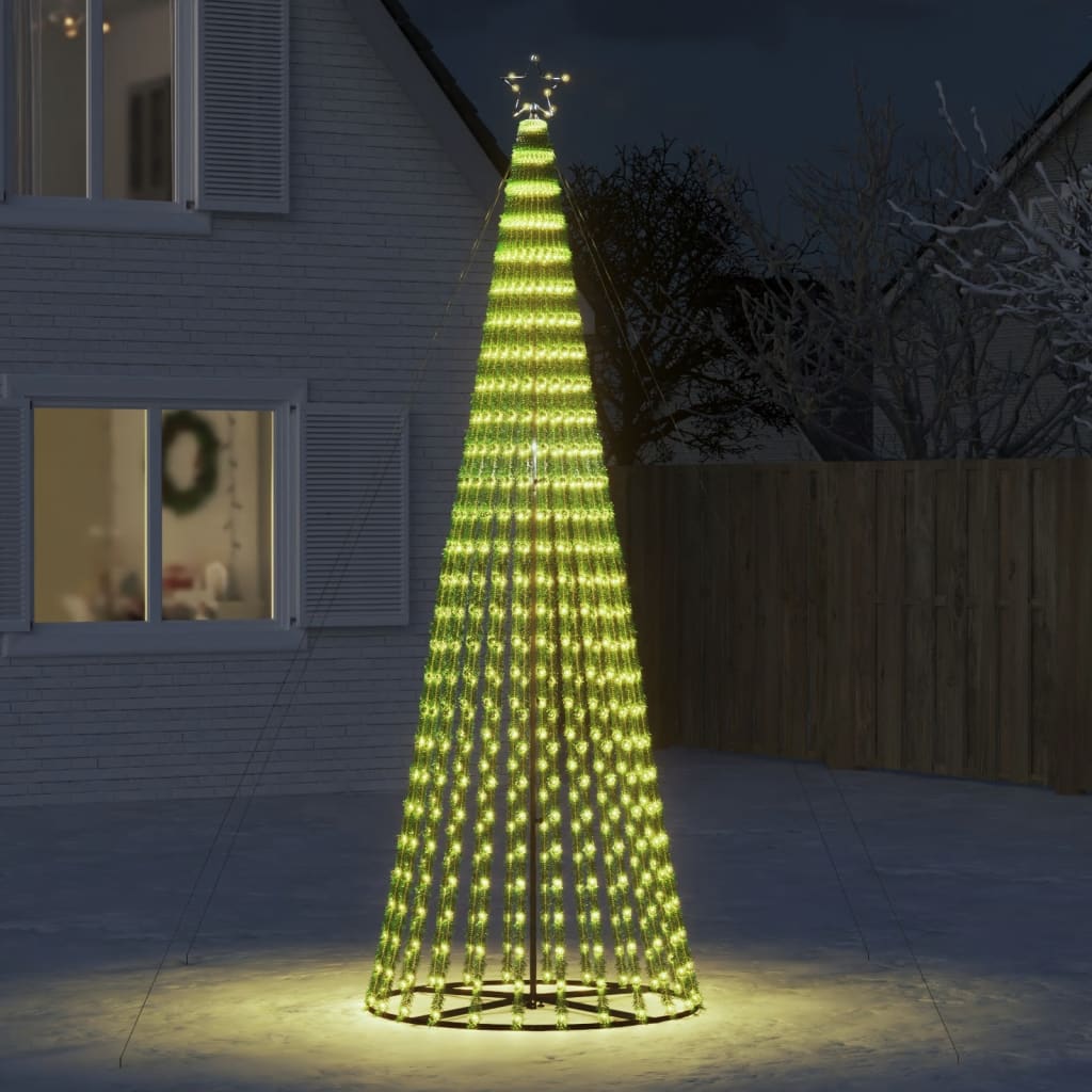 vidaXL Christmas Tree Light Cone 1544 LEDs Warm White 196.9"