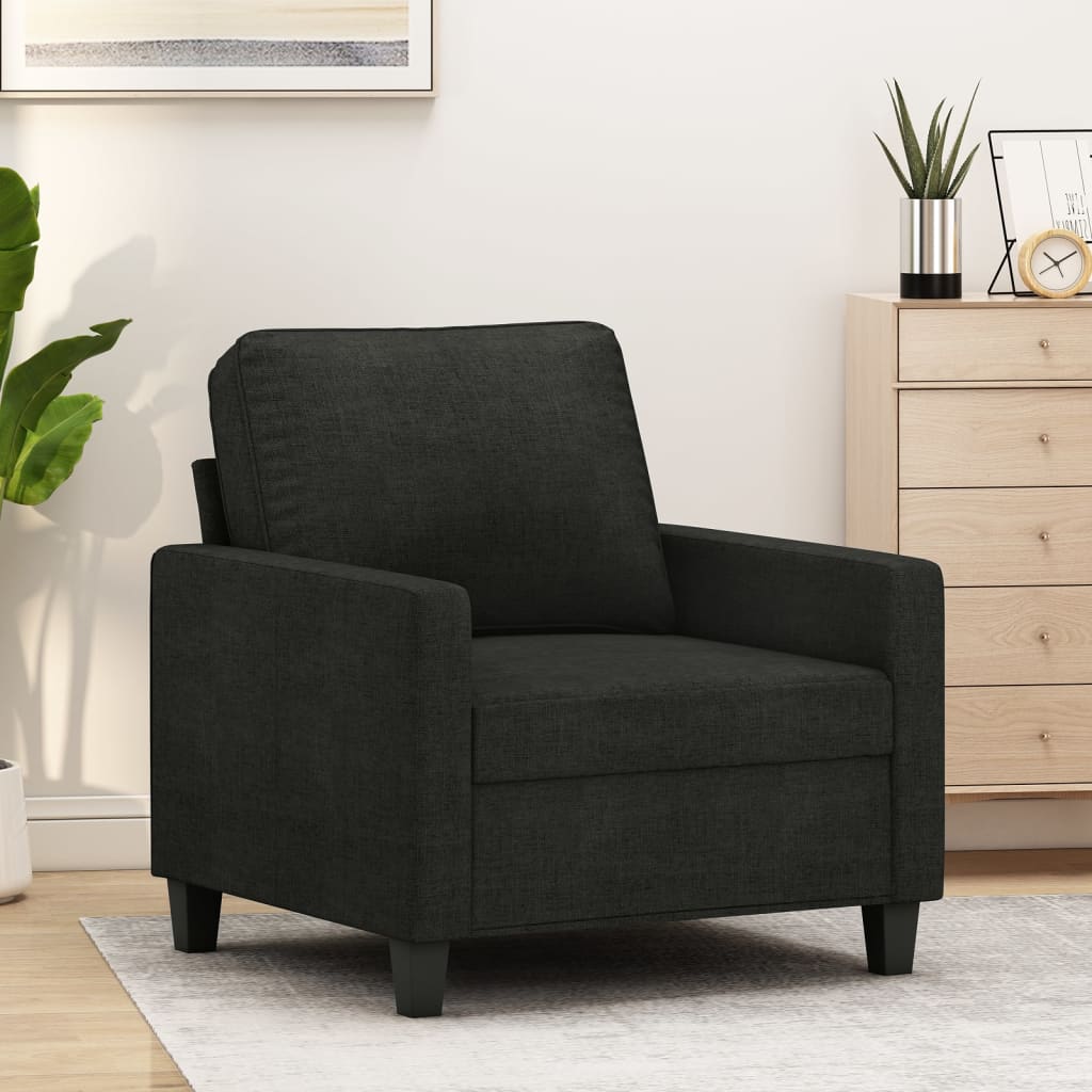 vidaXL Sofa Chair Black 23.6" Fabric