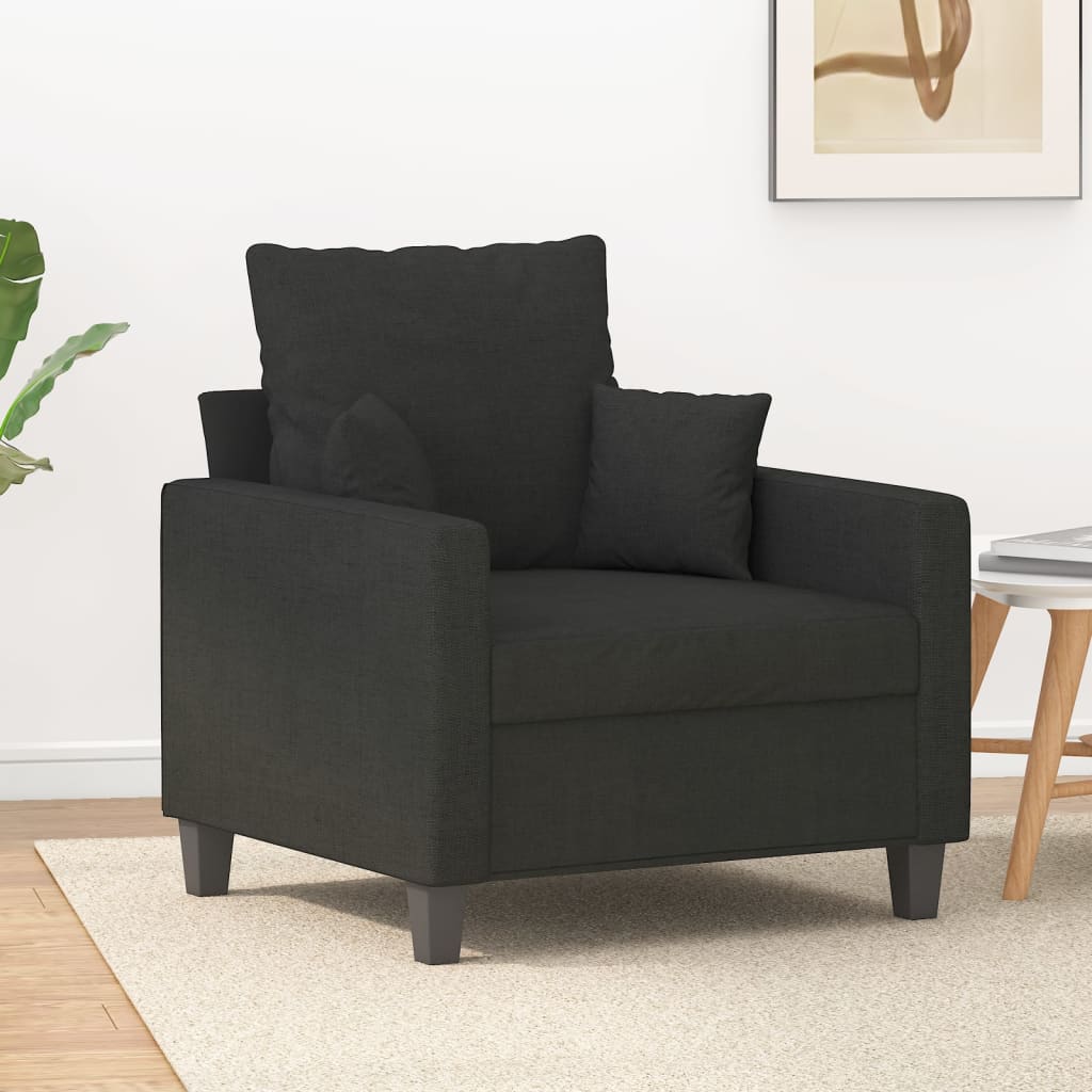 vidaXL Sofa Chair Black 23.6" Fabric