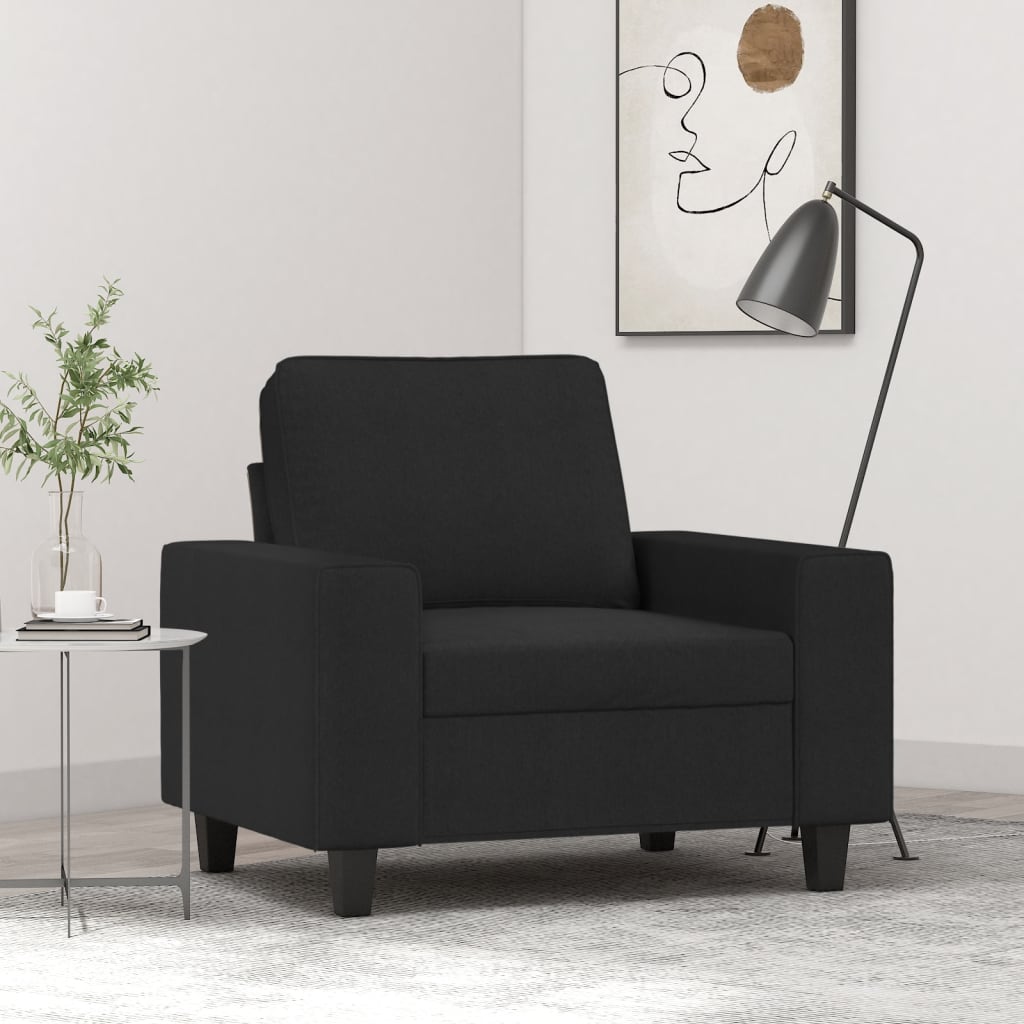 vidaXL Sofa Chair Black 23.6" Fabric