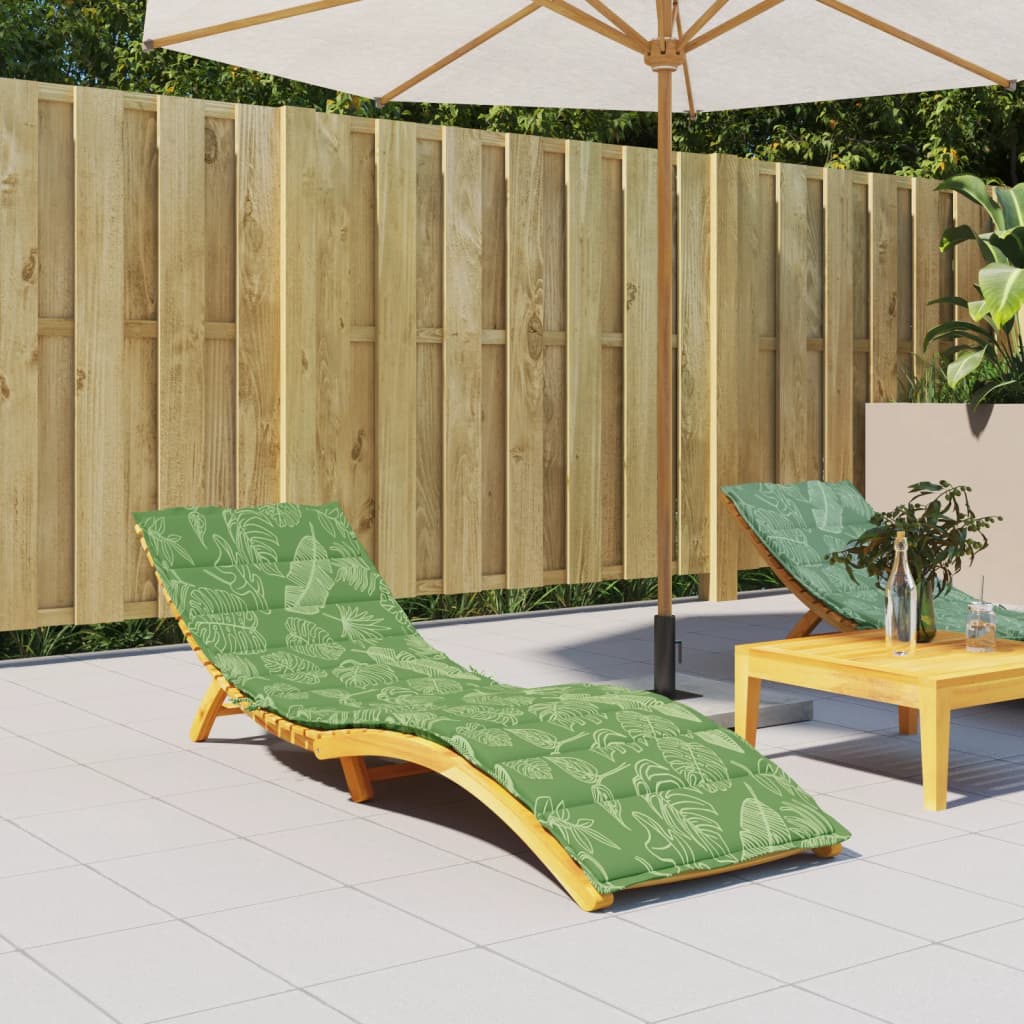 vidaXL Sun Lounger Cushion Leaf Pattern Oxford Fabric