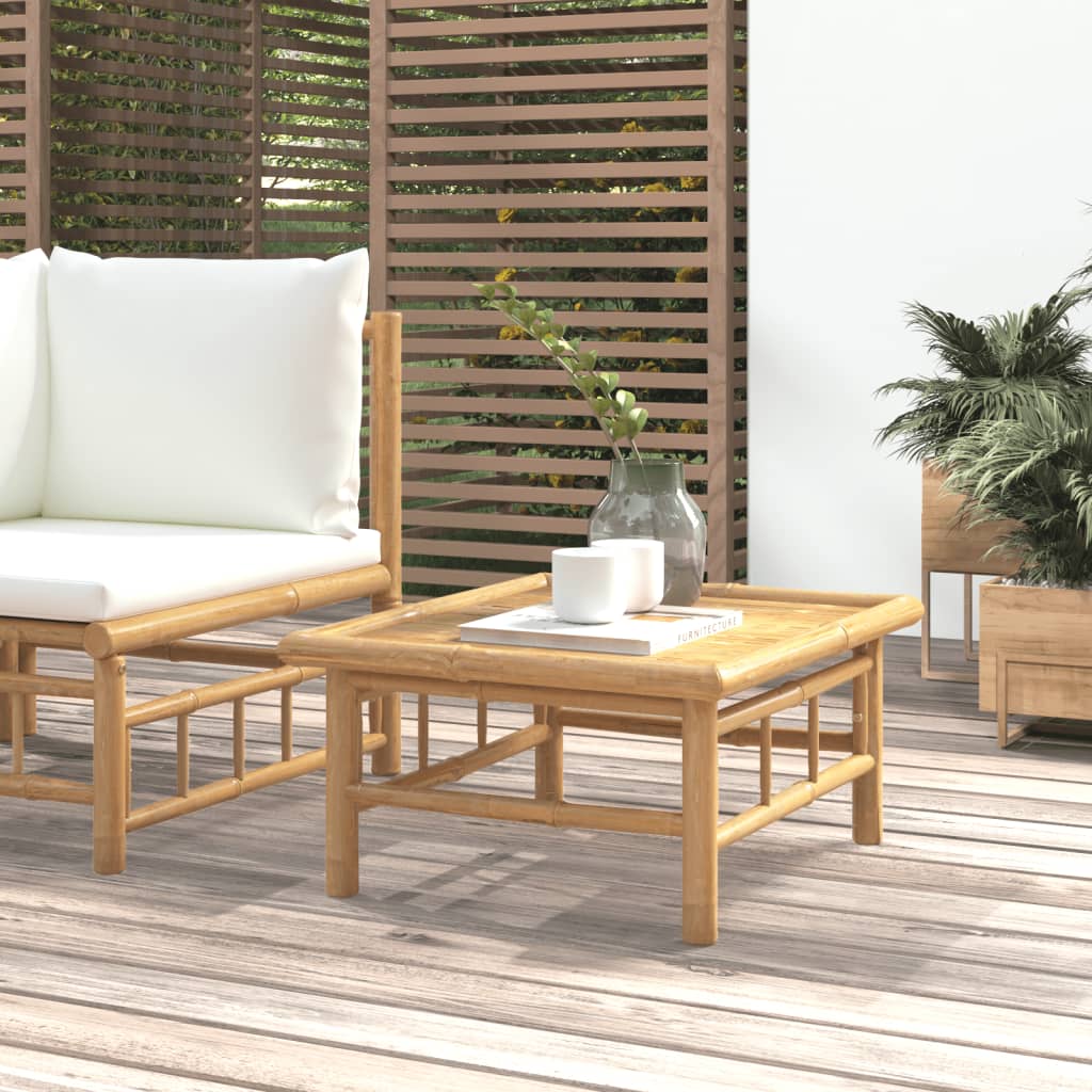 vidaXL Patio Table 25.6"x21.7"x11.8" Bamboo