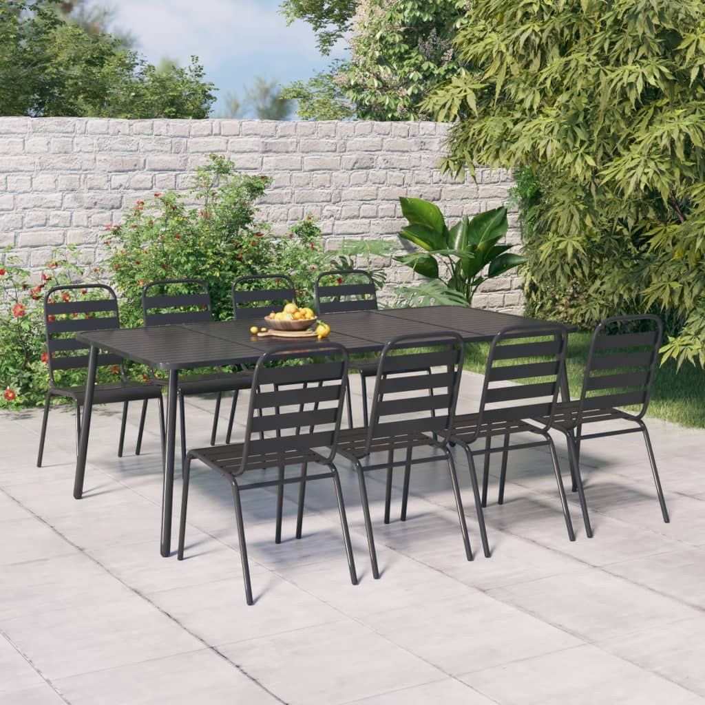 vidaXL Patio Table Anthracite 78.7"x39.4"x28" Steel