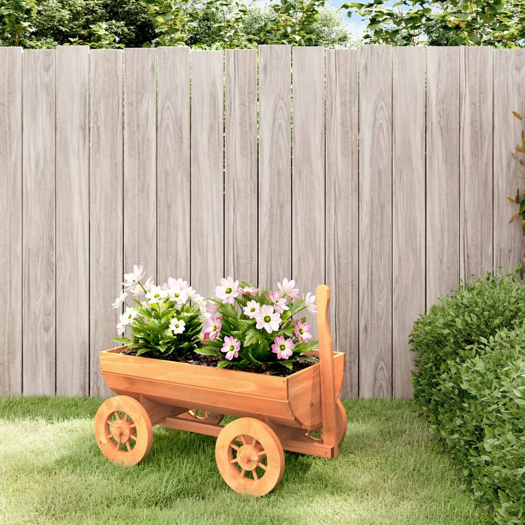 vidaXL Decorative Wagon 27.6"x16.9"x21.3" Solid Wood Fir