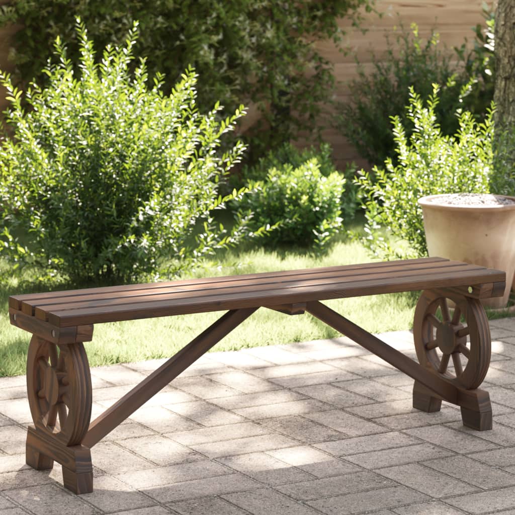 vidaXL Patio Bench 45.3" Solid Wood Fir