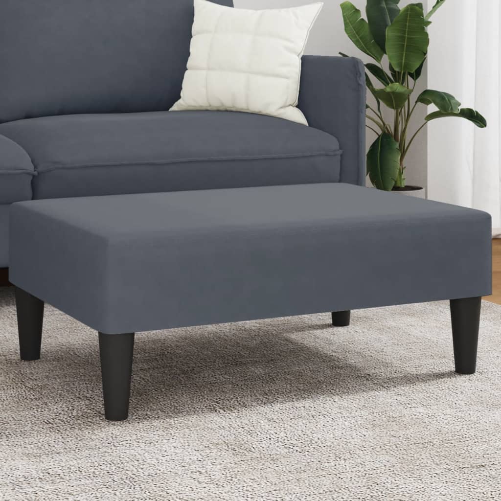 vidaXL Footstool Dark Gray 30.3"x21.7"x12.2" Velvet