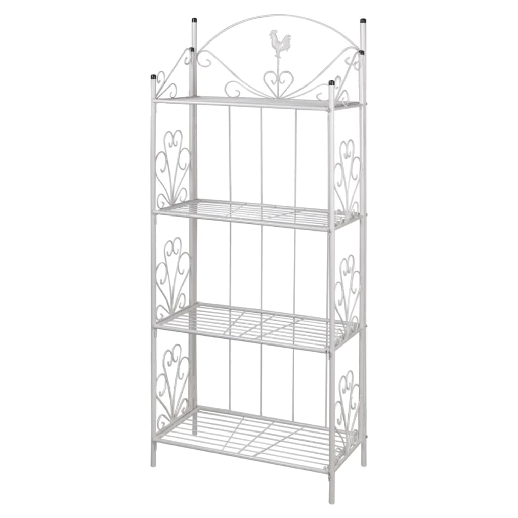 vidaXL Plant Rack White Square