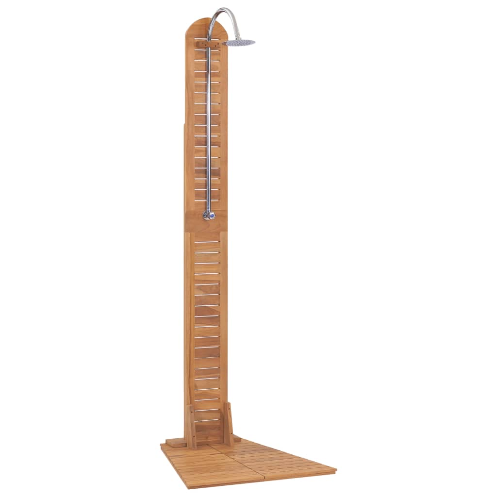 vidaXL Garden Shower Solid Teak 27.6"x29.5"x80.3"