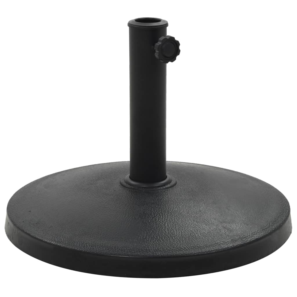 vidaXL Parasol Base Round Polyresin 22 lb Black