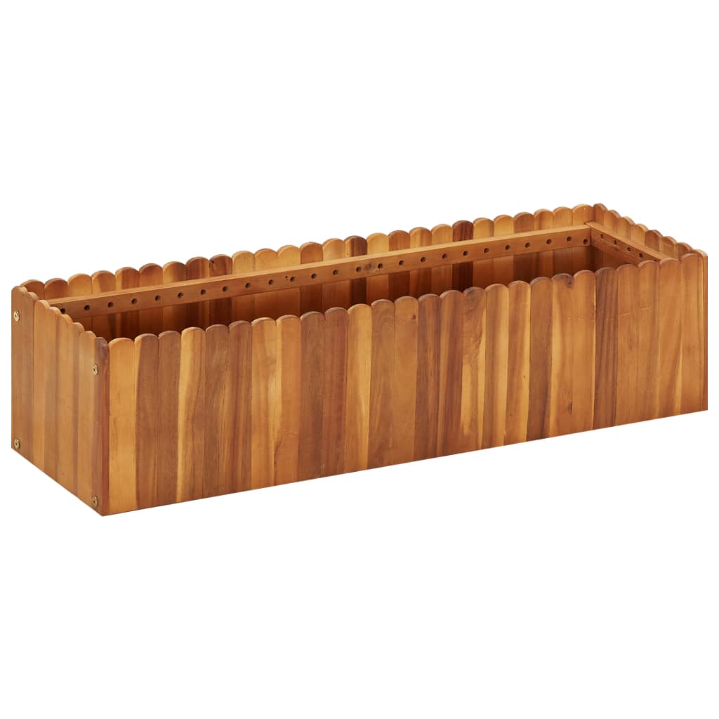 vidaXL Garden Raised Bed 39.3"x11.8"x9.8" Solid Acacia Wood