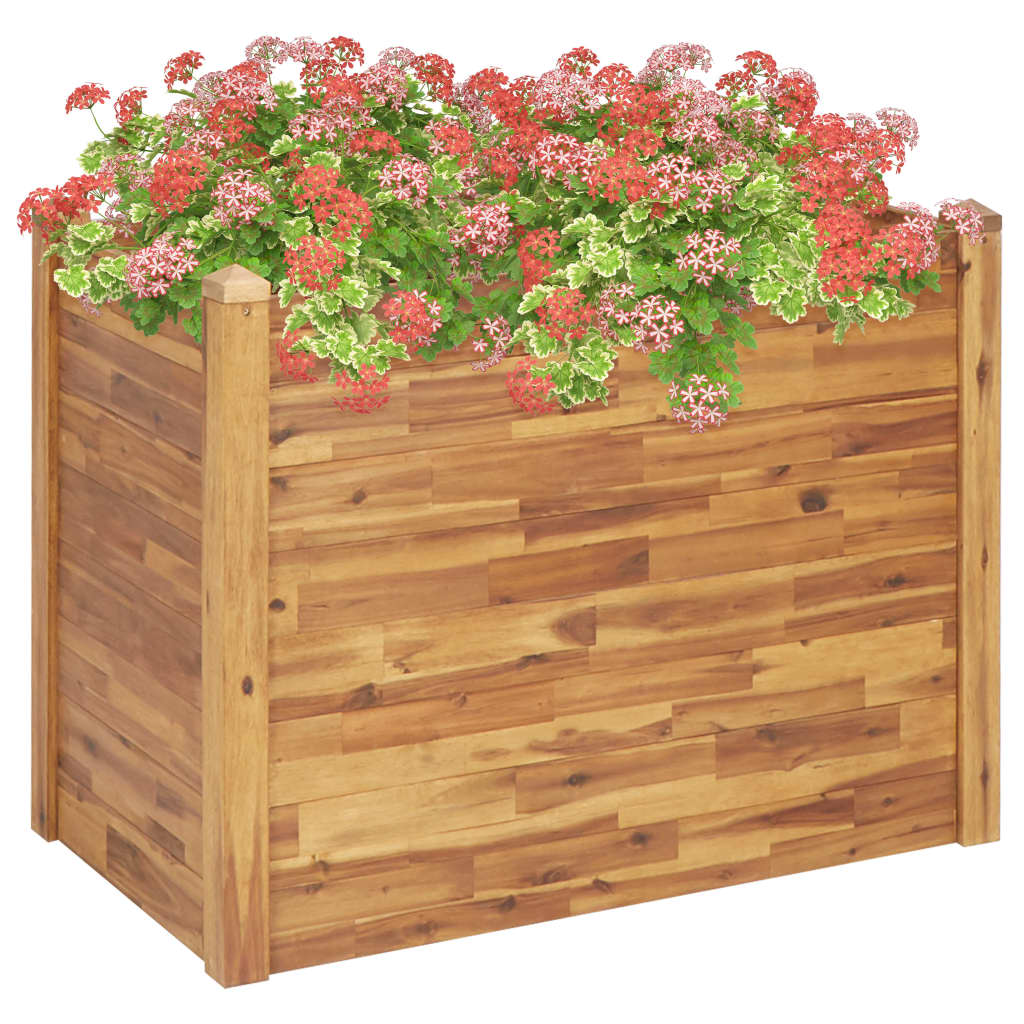 vidaXL Garden Raised Bed 43.3"x23.6"x33.1" Solid Acacia Wood