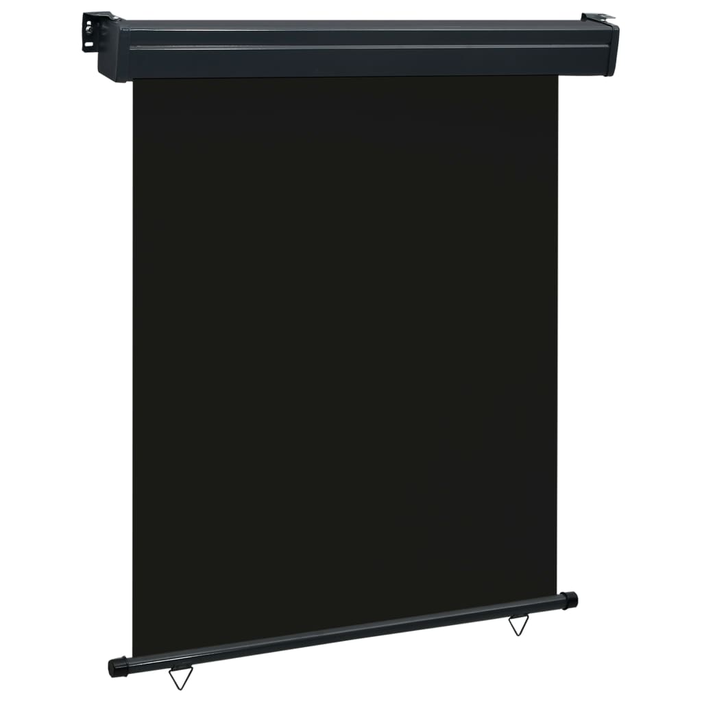 vidaXL Balcony Side Awning 55.1"x98.4" Black