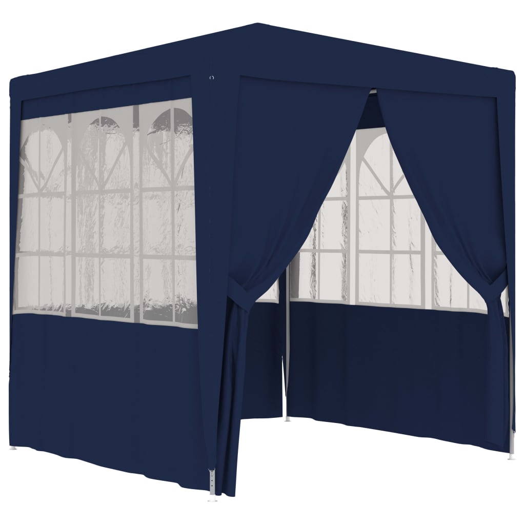 vidaXL Professional Party Tent with Side Walls 6.6'x6.6' Blue 0.3 oz/ft2