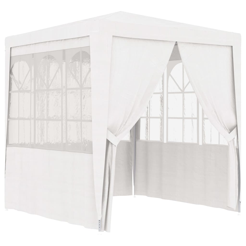 vidaXL Professional Party Tent with Side Walls 8.2'x8.2' White 0.3 oz/ft2