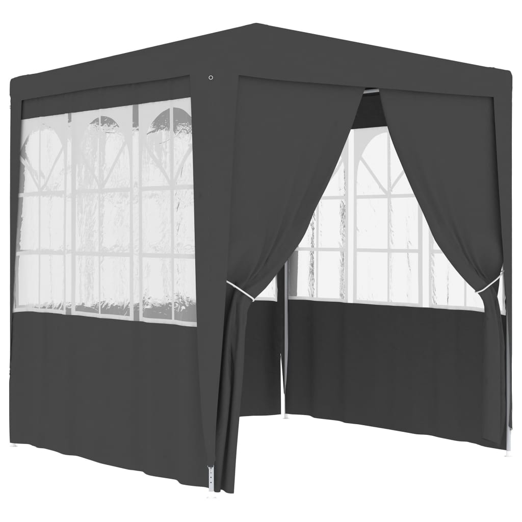 vidaXL Professional Party Tent with Side Walls 8.2'x8.2' Anthracite 0.3 oz/ft2