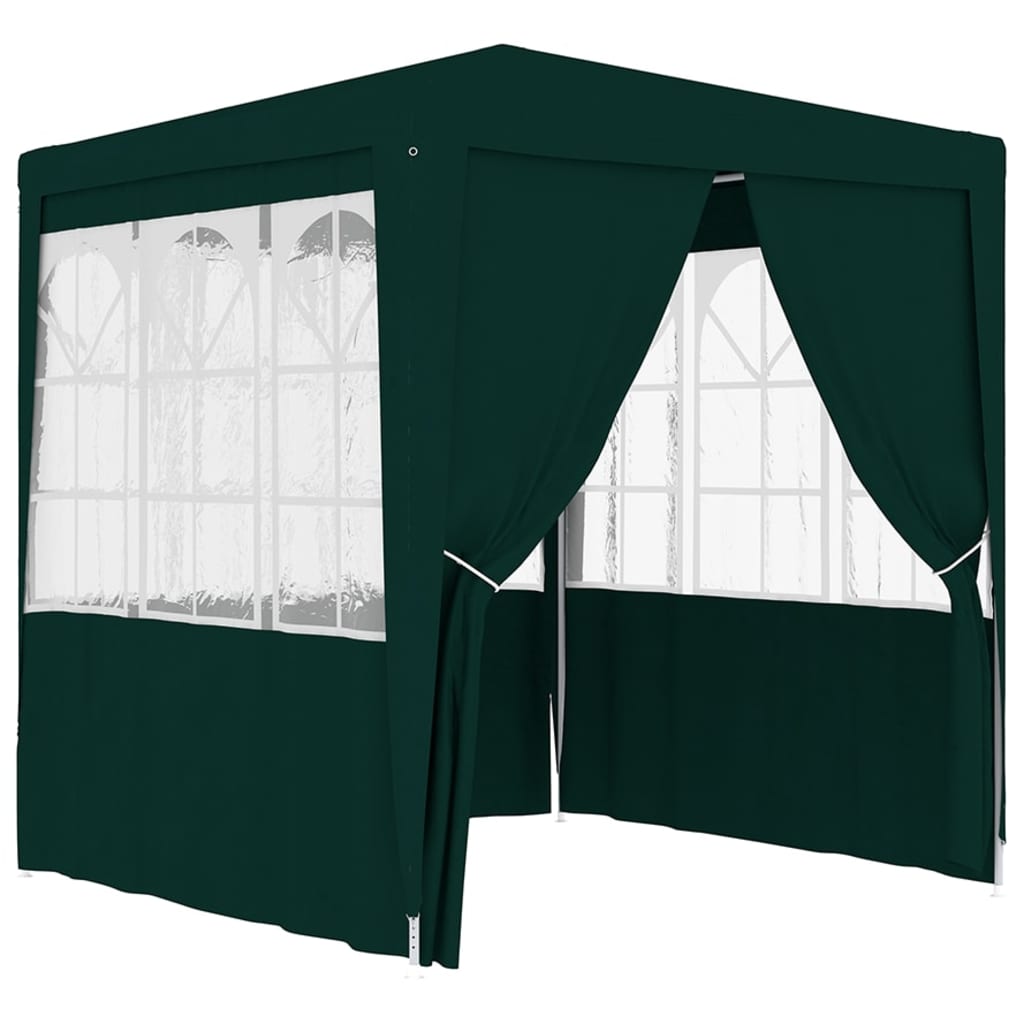 vidaXL Professional Party Tent with Side Walls 8.2'x8.2' Green 0.3 oz/ft2