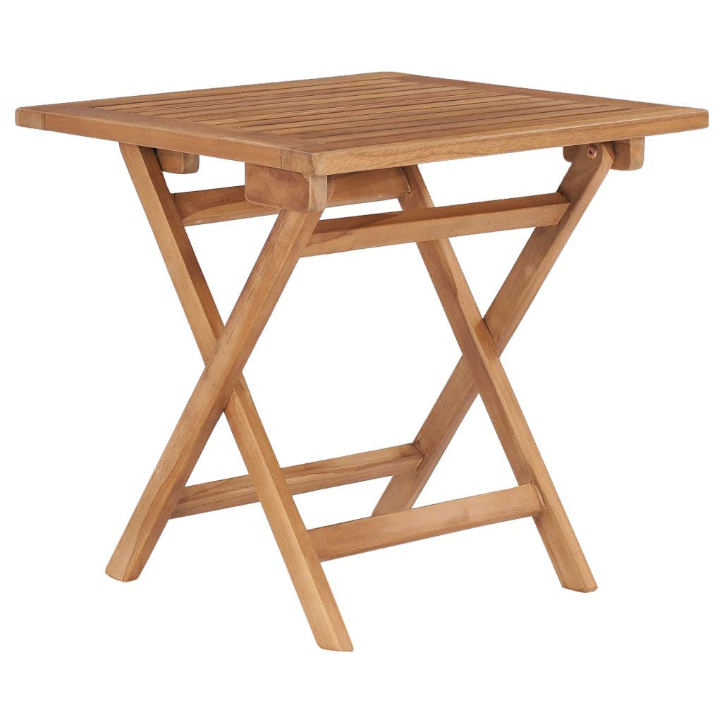 vidaXL Folding Patio Table 17.7"x17.7"x17.7" Solid Teak Wood