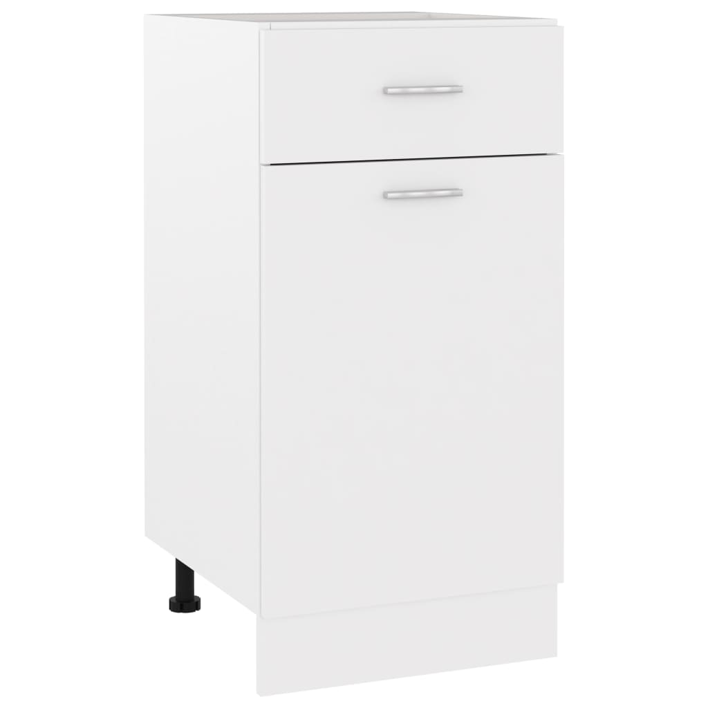 vidaXL Drawer Bottom Cabinet White 15.7"x18.1"x32.1" Engineered Wood