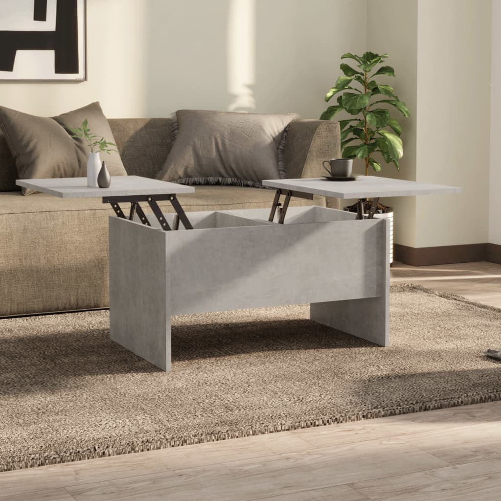 vidaXL Coffee Table Concrete Gray 31.5"x19.7"x16.7" Engineered Wood