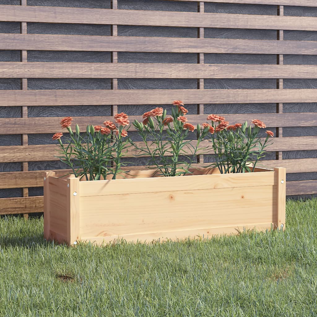 vidaXL Garden Planter 39.4"x12.2"x12.2" Solid Wood Pine