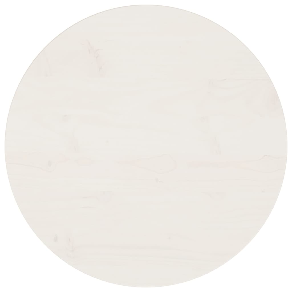 vidaXL Table Top White  19.7"x1" Solid Wood Pine