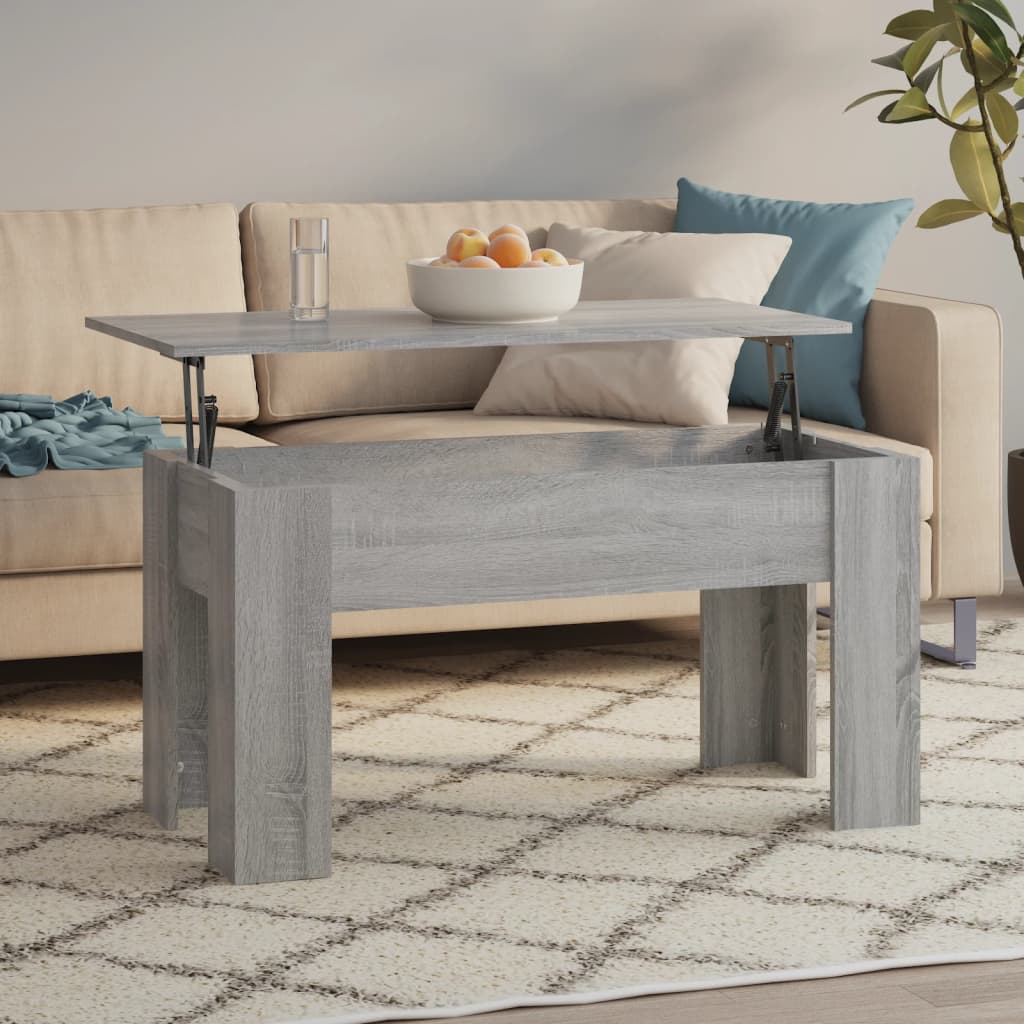 vidaXL Coffee Table Gray Sonoma 39.8"x19.3"x20.5" Engineered Wood