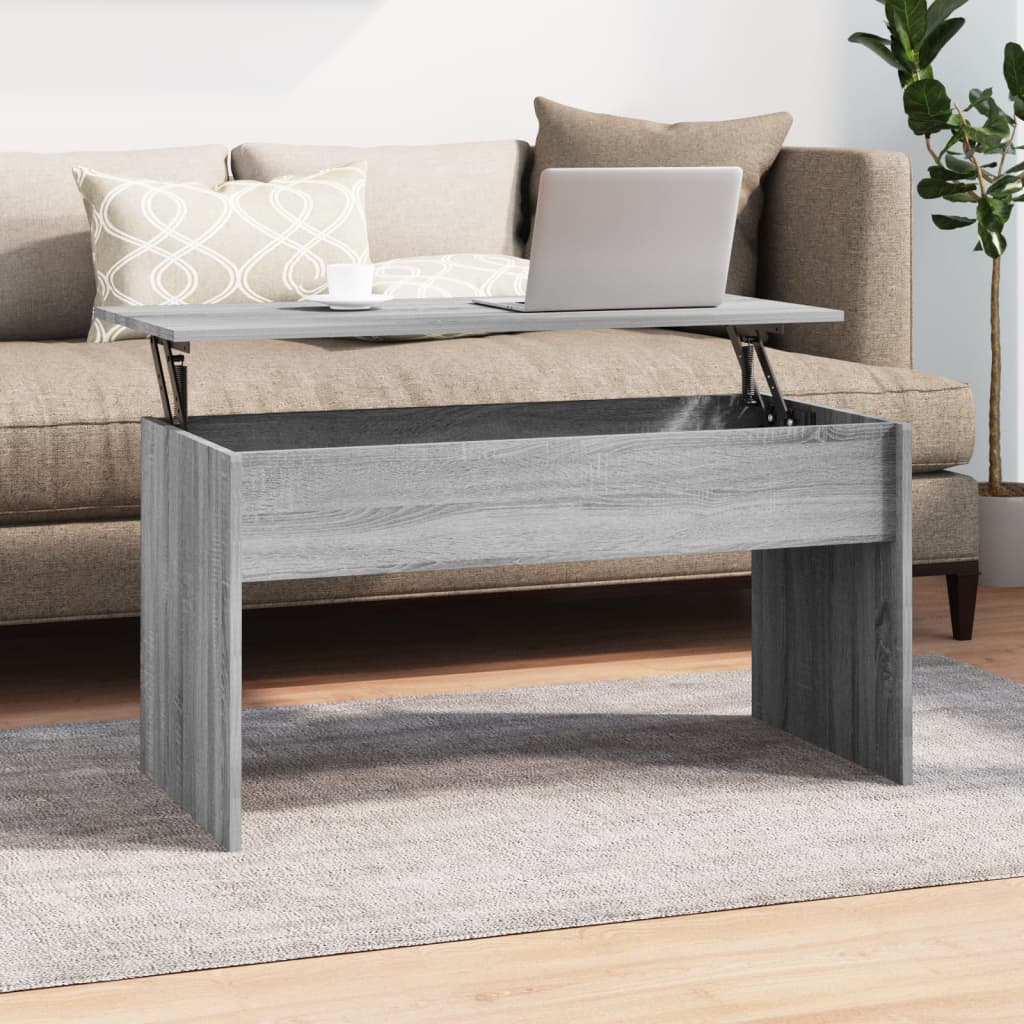 vidaXL Coffee Table Gray Sonoma 40.2"x19.9"x20.7" Engineered Wood