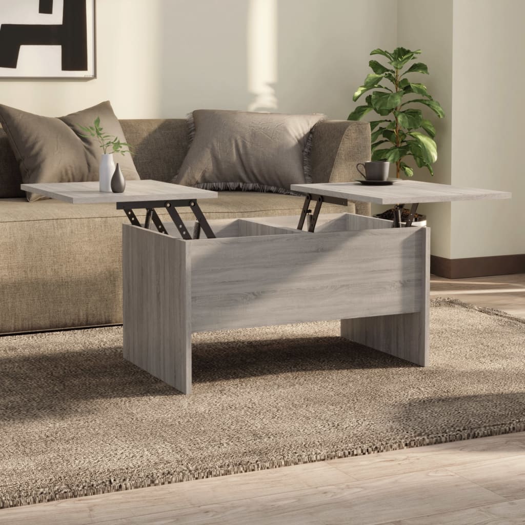 vidaXL Coffee Table Gray Sonoma 31.5"x19.7"x16.7" Engineered Wood