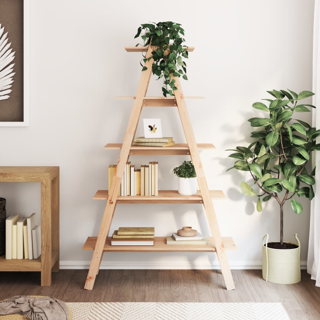 vidaXL 5-Tier Shelf A-shape 43.3"x15.7"x71.1" Solid Wood Pine