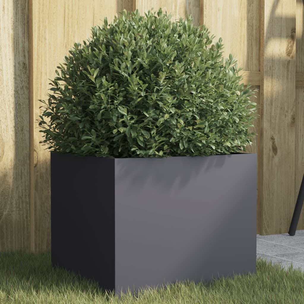 vidaXL Planter Anthracite 12.6"x11.8"x11.4" Cold-rolled Steel