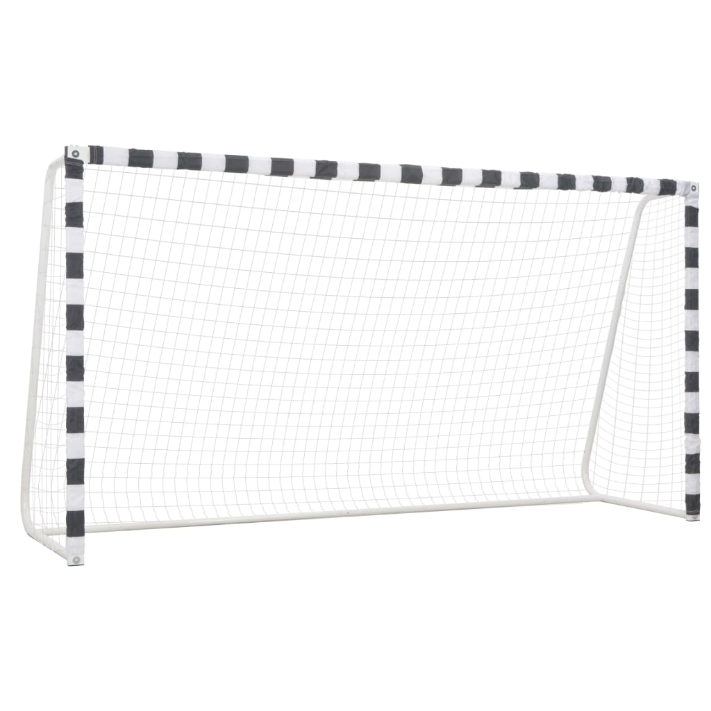 vidaXL Soccer Goal 118.1"x63"x35.4" Metal Black and White