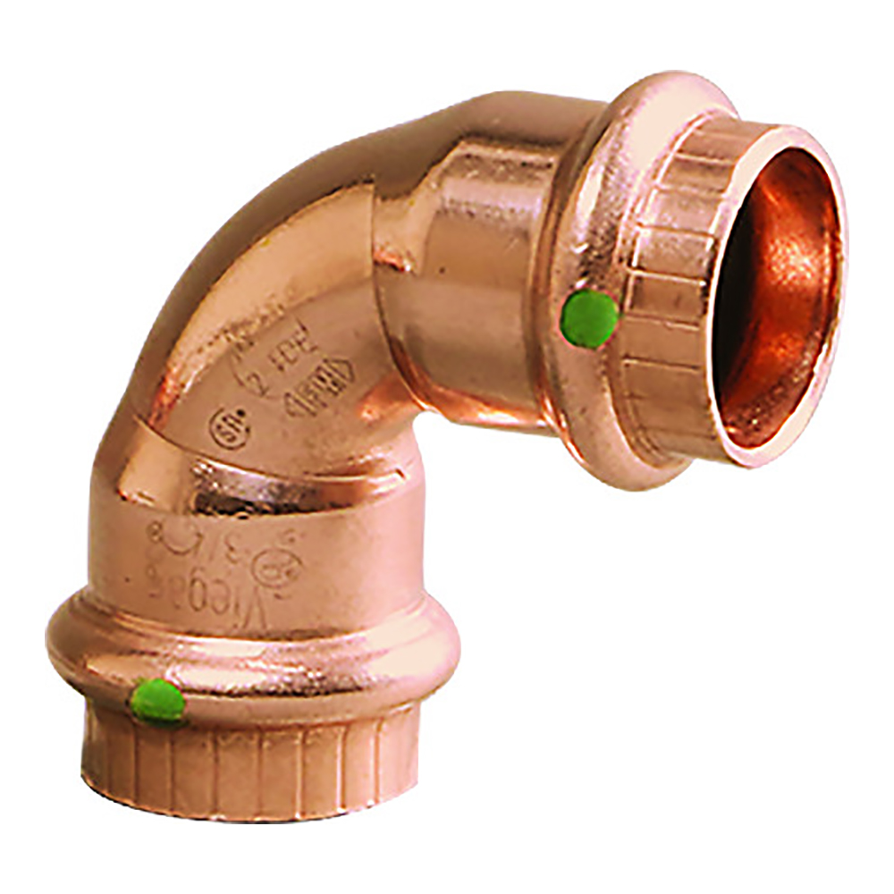 Viega ProPress 1/2" - 90° Copper Elbow - Double Press Connection - Smart Connect Technology