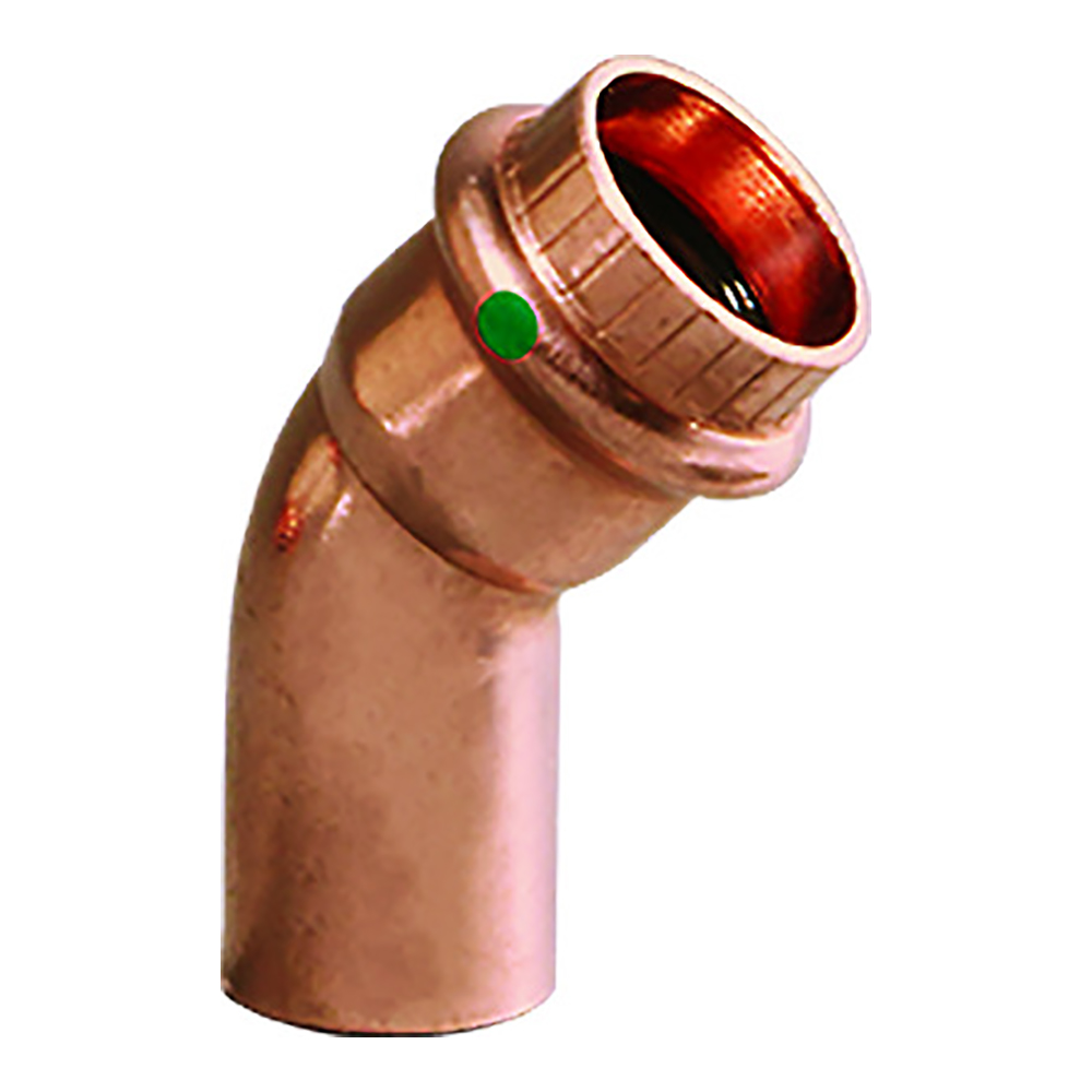 Viega ProPress 1/2" - 45° Copper Elbow - Street/Press Connection