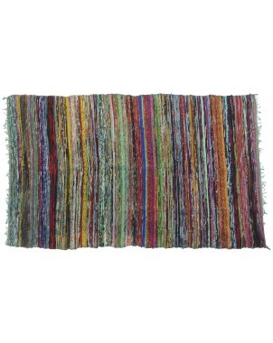 Recycled Fabric Rug - Assorted Color and Size - 5' x 8' Green