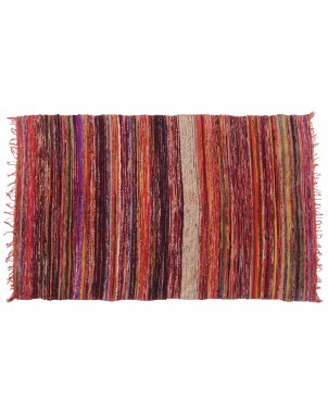 Recycled Fabric Rug - Assorted Color and Size - 5' x 8' Red